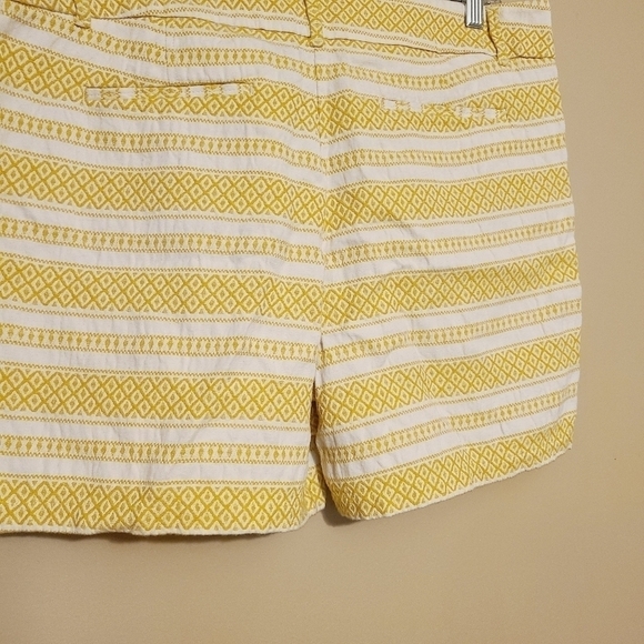 Loft | Women's Yellow Gold and White Riviera Short Shorts (Size 14) - Picture 6 of 15